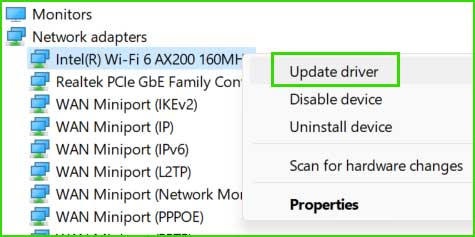 device manager update driver