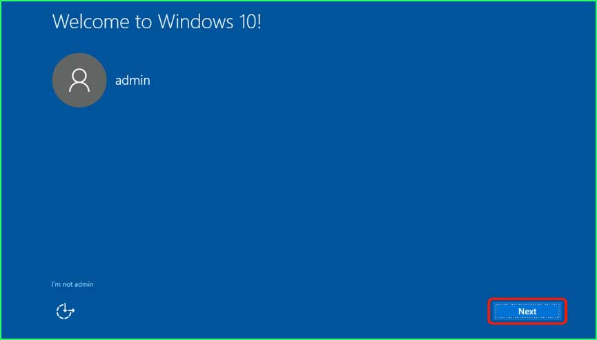 Windows 10/11 Installation - Sign-in screen