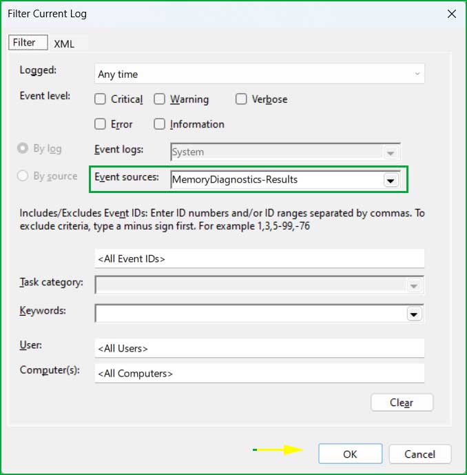 See memory diagnostic result on event viewer.